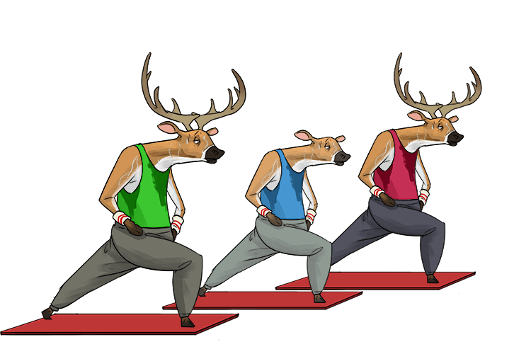 The animals did fitness (fitness) classes in order to survive in this environment